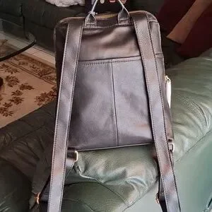 American Leather Co. Black Backpack with Gold Accents. NWT. Super Soft!! American Leather Co. | Bags | American Leather Co Black  main image 4